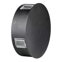 Oprawa Ścienna V-TAC 3W LED IP65 Czarna Okrągła VT-706-B-N 3000K 428lm