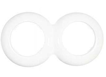 Ramka podwójna do gniazd Retro biała