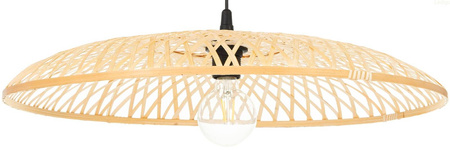 Lampa wisząca boho płaska bambusowa 60cm E27