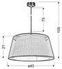 Lampa sufitowa wisząca Candellux Charlie 31-24961   E27 złoty