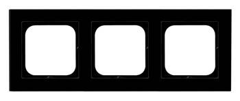 Ramka potrójna Sonata Ospel Czarne szkło IP20