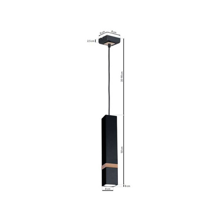 Lampa wisząca VIDAR BLACK 1xGU10 czarna