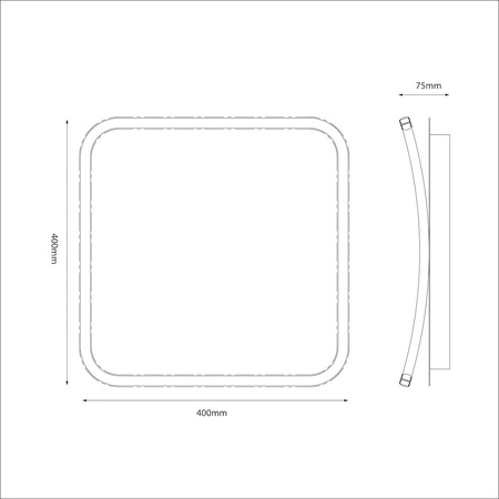 Lampa sufitowa CALI square 30W LED