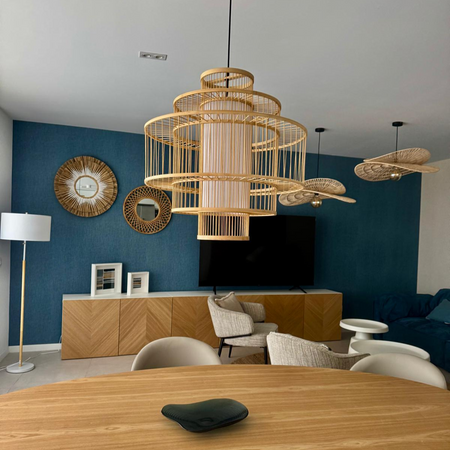 Lampa wisząca Stela rattanowa 1xE27 Boho