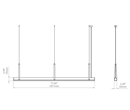 Kluś Lampa wisząca LED Tulip TU BEAM ZW L=1971mm, DOT/Blenda, 21W, 3000K, DALI, NATURAL