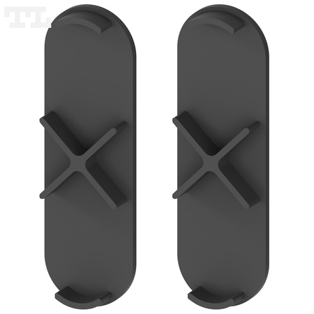 Komplet zaślepek bocznych czarnych P13-10 do osłonki C23 (2 szt bez otworu) (nr kat 7713102303)