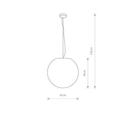 Nowodvorski Lampa wisząca zewnętrzna biała kula CUMULUS M