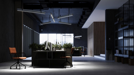 Kluś Lampa wisząca LED Tulip TU BEAM ZW L=1971mm, DOT/Blenda, 21W, 4000K, DALI, INDUSTRIAL