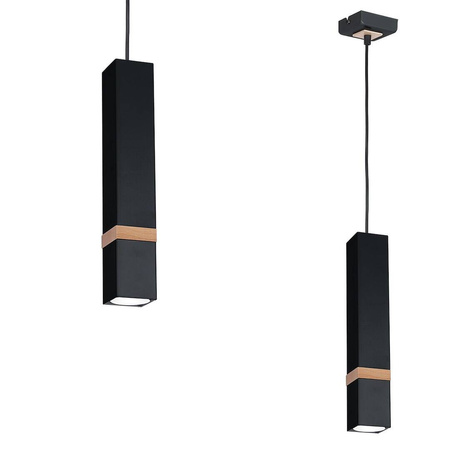 Lampa wisząca VIDAR BLACK 1xGU10 czarna