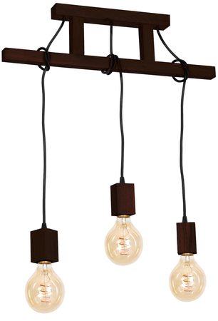Lampa Wisząca JACK 3xE27 Orzech