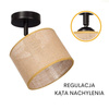 Kinkiet metalowy regulowany juta abażur Natural boho 1xE27