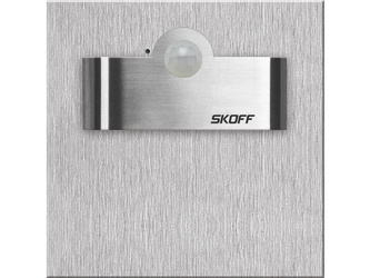 Oprawa schodowa z czujnikiem ruchu i zmierzchu Tango Short LED PIR 120 Skoff 2,4W 230V AC szlif inox b. zimna
