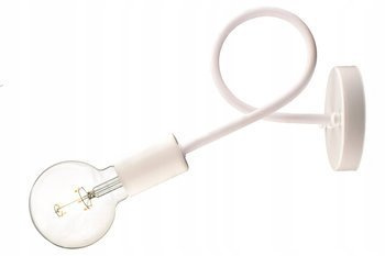 Metalowy kinkiet biały zawijas 1x E27 nowoczesny