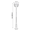 Lampa zewnętrzna LIGURIA 2,5m patyna 3xE27