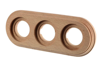 Ramka drewniana potrójna do ceramiki natynkowej Naturalne drewno