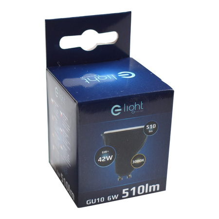 Żarówka LED GU10 6W czarna ciepła