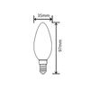 Żarówka FILAMENT LED milky C37 świeca E14 6W 540lm 4000K