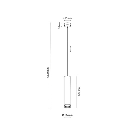 Lampa wisząca JET Black 1xGU10