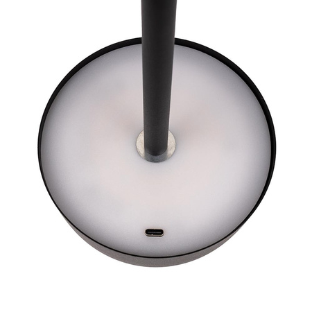 Lampka Biurkowa Nocna V-TAC 3W LED 30cm Ładowanie USB Ściemnianie Czarna 