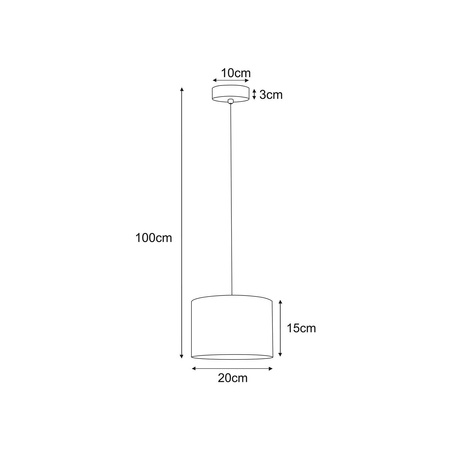 Czarna lampa wisząca z dwuczęściowym abażurem K-5220 z serii ZIMBO