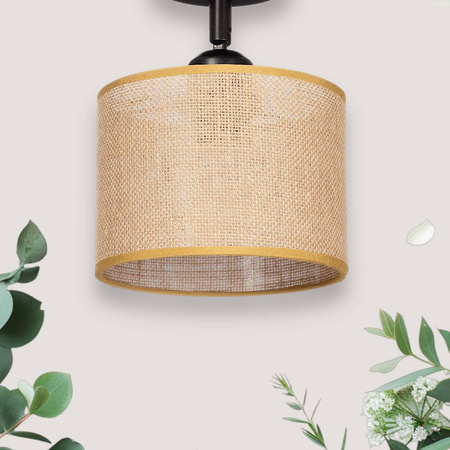 Lampa sufitowa regulowana juta abażur Natural boho 1xE27