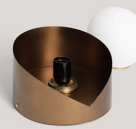 Stylowy Kinkiet z Metalu i Szkła Ishan III 1xE27 złoty