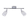 Shiba lampa sufitowa listwa chromowy 2x15w g9 klosz bezbarwny