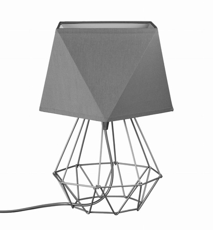 Lampka nocna Diament LOFT  GREY  abażur szary