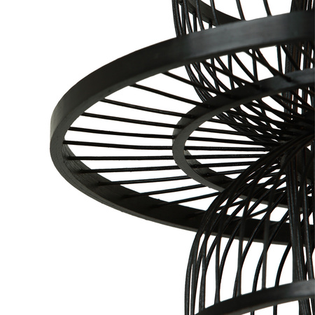 Rattanowa lampa wisząca Astra czarna 1xE27 Boho