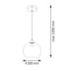 Lampa wisząca DAMAR Smokey E27
