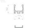 LED P5-4 Profil 1000 mm anod (nr kat 865401)