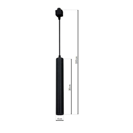 Lampa wisząca szynowa 1- fazowa TRACK PENDANT BLACK 3W LED