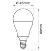 Żarówka LED G45 E14 7W KULKA neutralna 4000K 