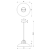 Lampa wisząca FELIX BLACK/GOLD 1xE27