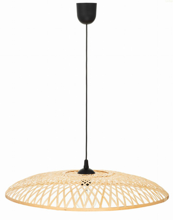 Lampa wisząca boho płaska bambusowa 60cm E27
