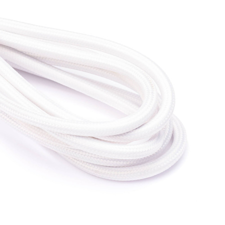 Przewód w oplocie kabel z wtyczką  4m biały