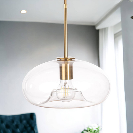 Lampa wisząca szklana przezroczysta PARIS Ufo E27