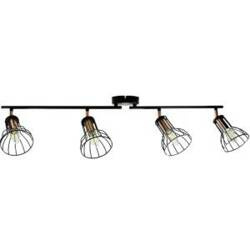 Lampa ruchoma ścienno-sufitowa SOFIA-4 czarna+miedź E14x4