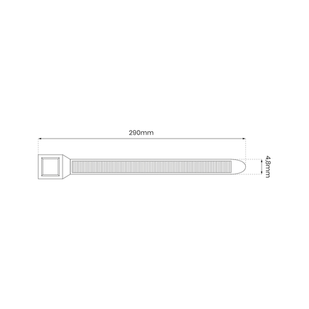 Opaska Zaciskowa 4.8x290mm Biały - 100szt