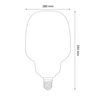 Żarówka dekoracyjna LED E27 FILAMENT S180 4W Vintage Amber
