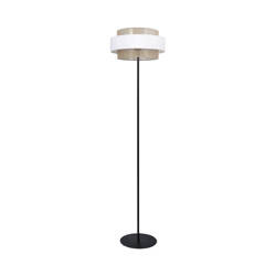 Stylowa lampa podłogowa boho z abażurem fi40cm  K-5275 z serii CEZAR