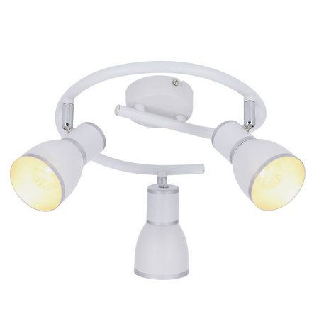 Lampa sufitowa biała/chrom spirala 3xE14 Fido 98-63380