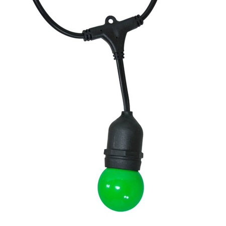 Girlanda zewnętrzna PARTY C 5,6 m E27 10 x G45 kolorowe 36V 6W