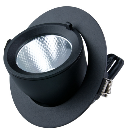 Oprawa podtynkowa regulowana Led 20W 4000K reflektor do podświetlania witryn czarny