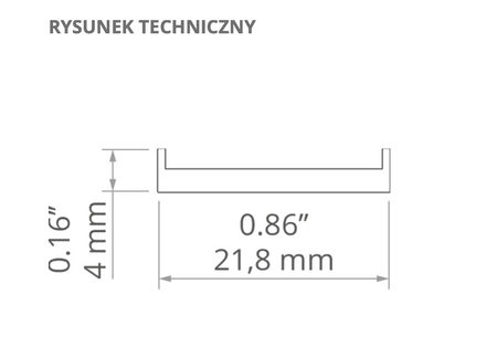 Osłona do profilu HS-22 Kluś mleczna 2m