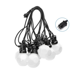 Girlanda ogrodowa mleczne kulki barwa ciepła 3000k IP44 łańcuch niskiego napięcia 8m