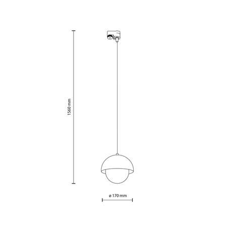 Tk Lighting TRACER BONO BLACK lampa wisząca 1xG9