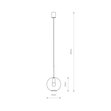 Nowodvorski Lampa wisząca szklana kula SPHERE M 