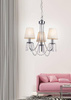 Lampa wisząca chromowa / beżowa żyrandol 3x40W Ruti Candellux 33-58713