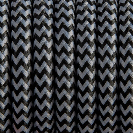 Przewód w oplocie kabel dekoracyjny ZEBRA 2x0,75